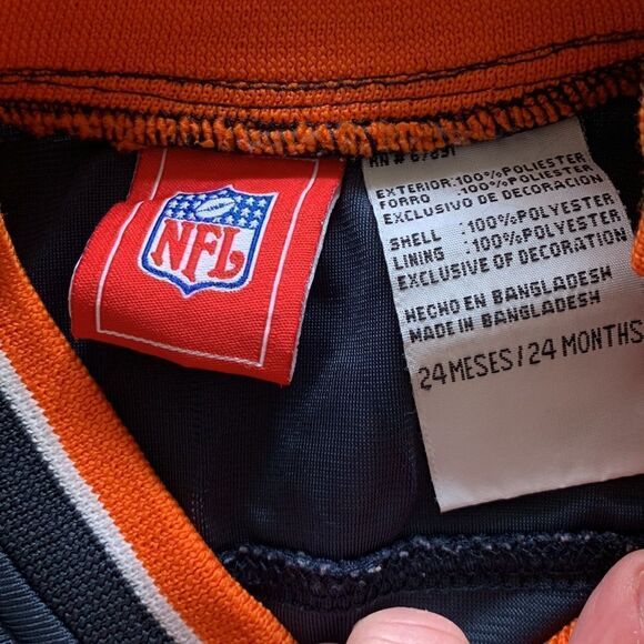 Chicago Bears NFL Blue Satin Jersey 24 Months‎ baby Creeper One-Piece Reebok - Picture 4 of 5